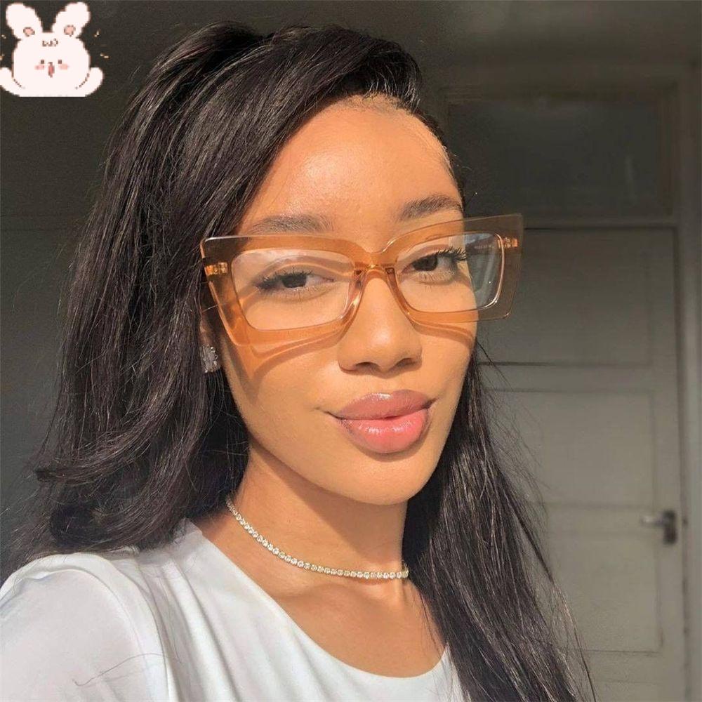 Kính Mắt Mèo Gọng Vuông Chống Ánh Sáng Xanh Kiểu Vintage