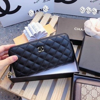 Ví cầm tay da gạo trần trám phối quả chuông❣️Freeship❣️