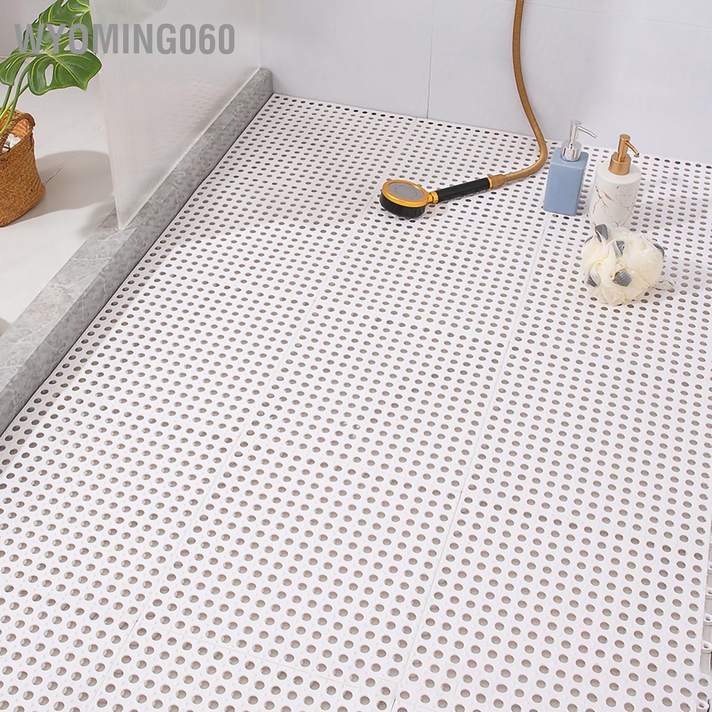 Set 10 Tấm Thảm Nhựa Lót Sàn Chống Trượt Họa Tiết Mosaic Cho Phòng Tắm / Nhà Bếp