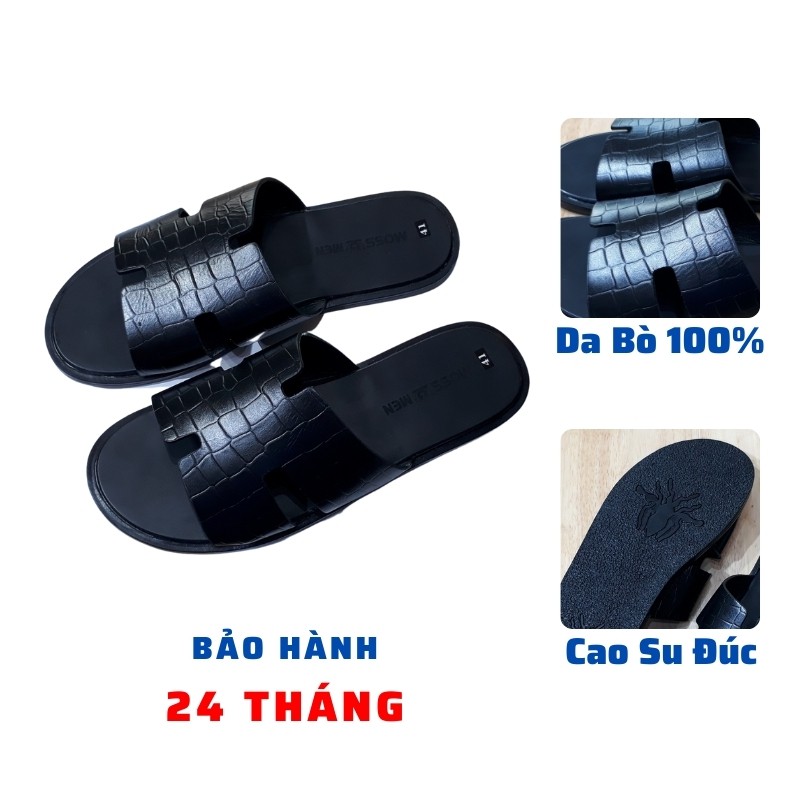 Dép Da Bò Quai Ngang Trẻ Trung-Dép Da Nam CAMELO BC02D
