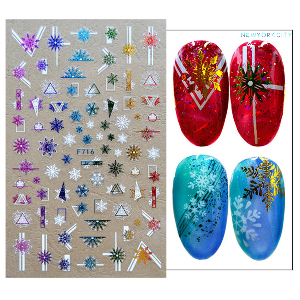 1 Tờ Miếng Dán Móng Tay 3D Nhiều Màu An Toàn Cho Nữ