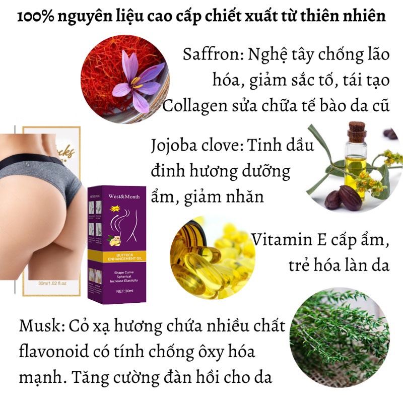 Tinh Dầu Nâng NỞ Mông Cho Các Anh Chị Em Mông Nép, Mông Chảy Sệ, Mông Nhão Săn Chắc To Nẩy Chỉ Sau 2 Tuần