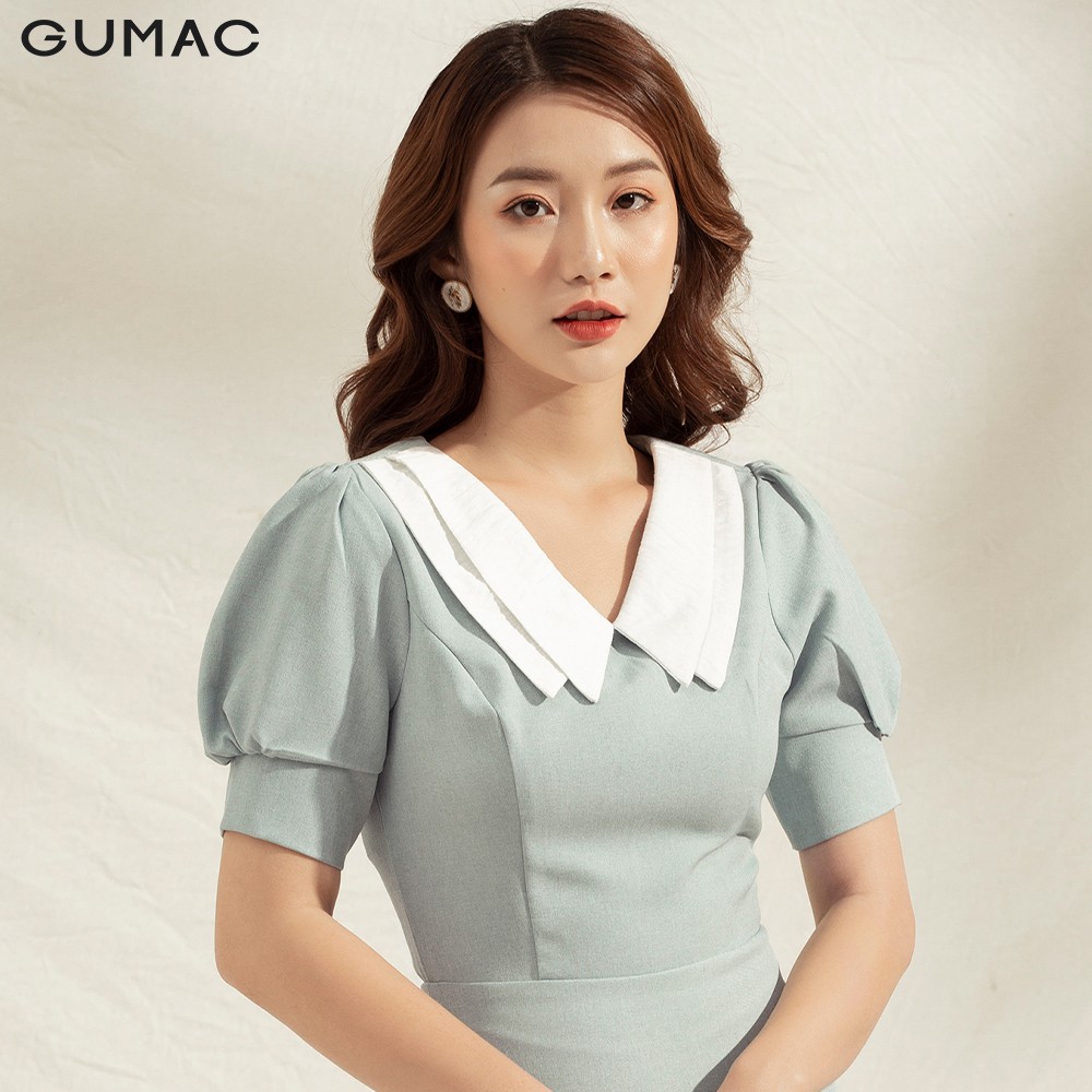 [Mã WAFAST hoàn 20% tối đa 100k xu đơn 250k] Đầm cổ peter 2 lớp DA1162 GUMAC | BigBuy360 - bigbuy360.vn