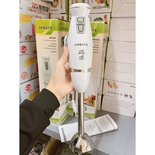 Máy xay đa năng Sokany cầm tay đầu xay bằng inox cao cấp có thể xay cháo thịt trực tiếp trong nồi đang nấu