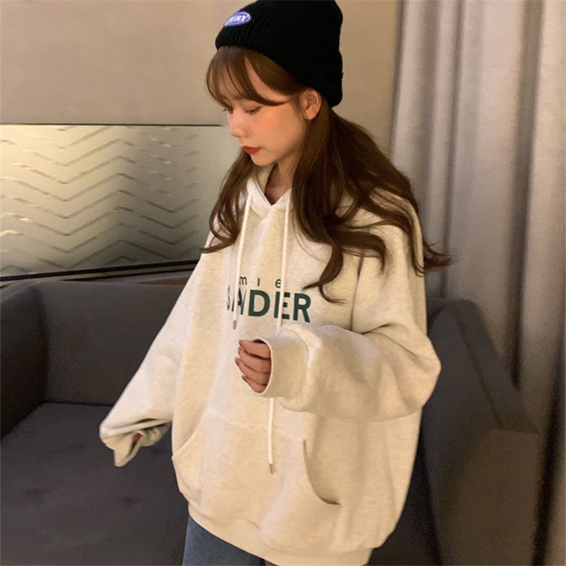 NRVP Áo Hoodie Dáng Rộng Thời Trang Hàn Quốc 2022 Dành Cho Nữ