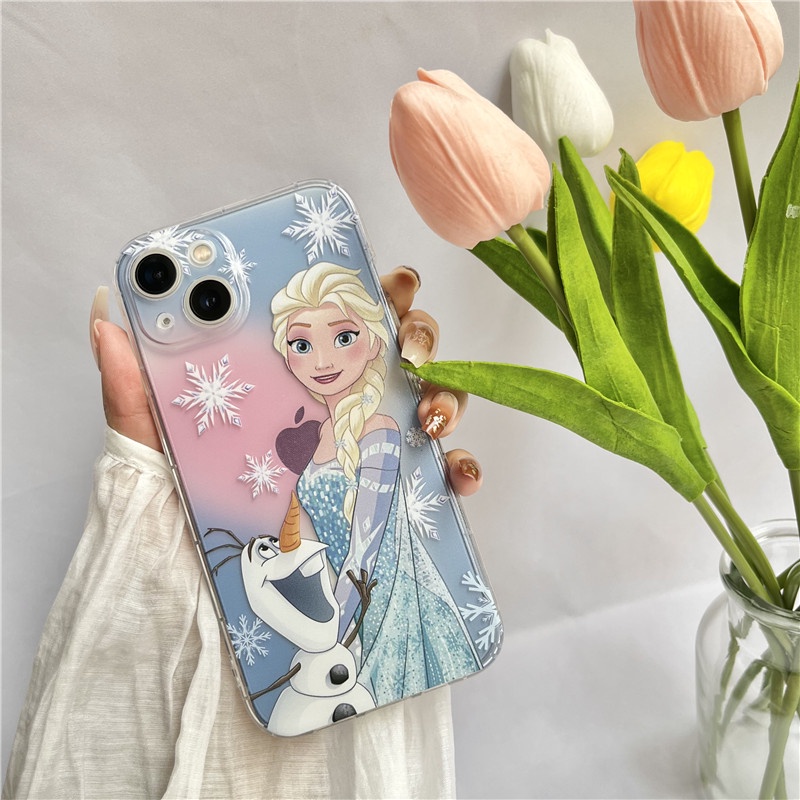 Ốp điện thoại mềm hình Frozen thích hợp cho Iphone 13/12/11 pro max 7/8+ 13pro xr/xs max 12mini