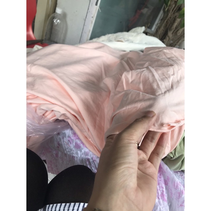 vải cotton 2 chiều màu hồng cam