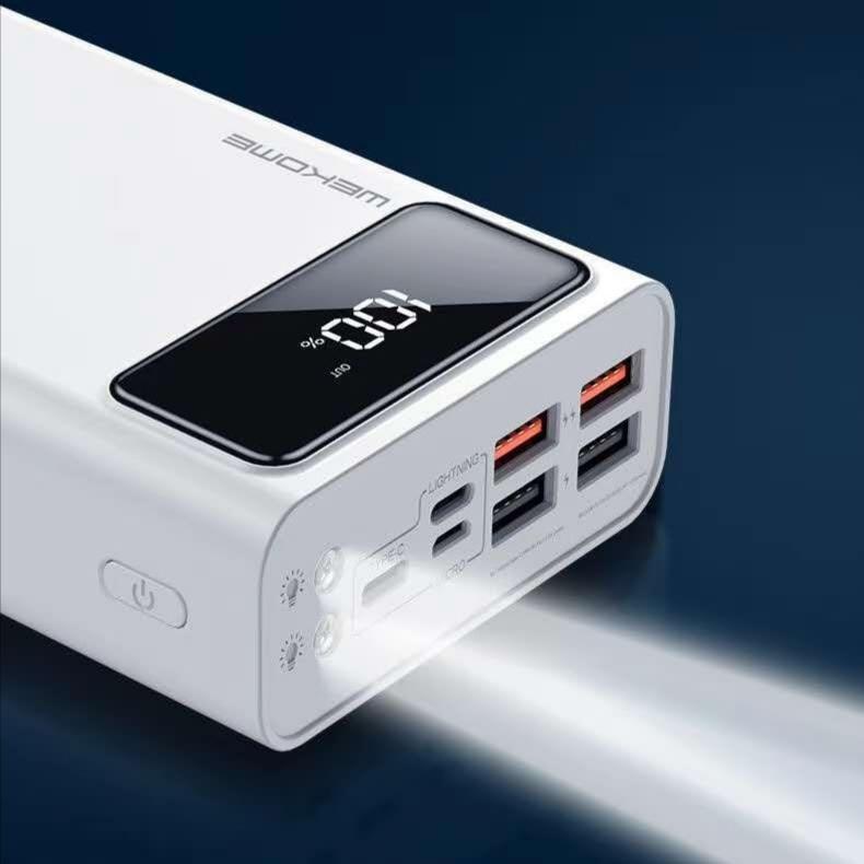 Sạc Pin Dự Phòng 40000mah/50000mah WP Remax -169 4 Cổng Sạc 4 Thiết Bị - Tích Hợp Led - Hiển Thị Đèn Pin