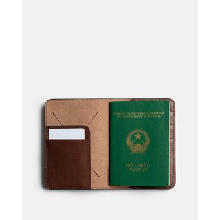 Bao Da Passport Harmony màu nâu sậm