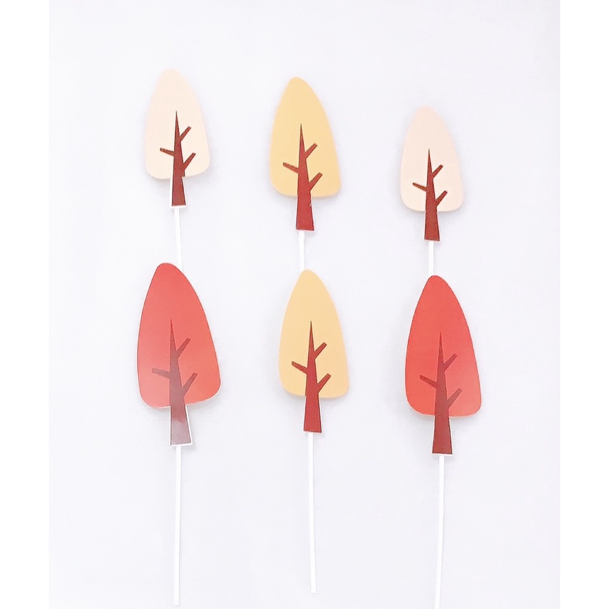 10 set cắm 6 cây giấy trang trí bánh