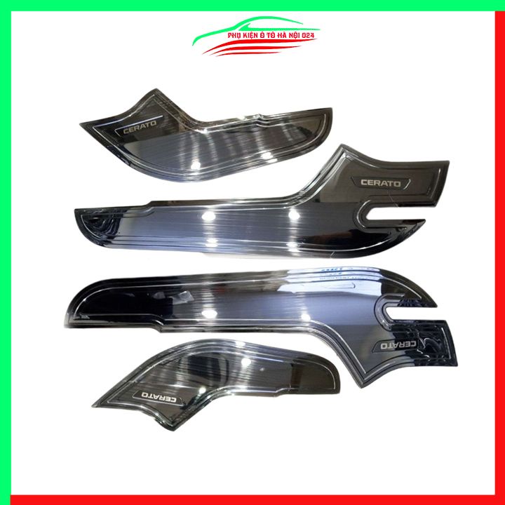 Bộ ốp tapli Cerato 2019-2023 vân Titan chống xước va đập khi mở cửa và làm đẹp xe