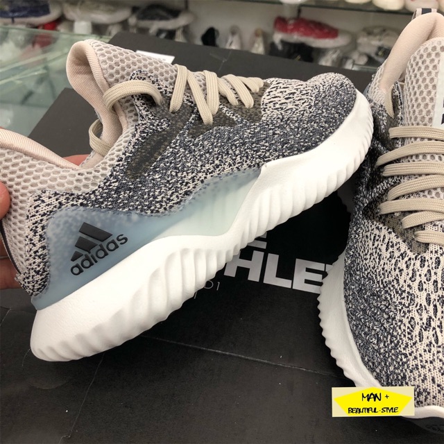 Giày thể thao Alphabounce Beyond 2018 xám chấm, Giày chạy bộ siêu êm, cá tính, full box