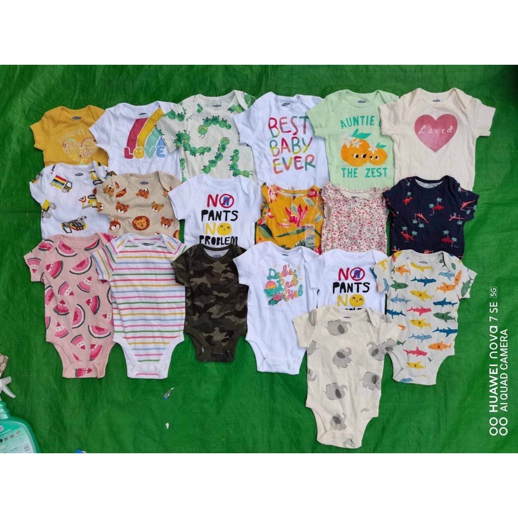 Body suit cho bé trai, gái Nina Kids Boutique Set 4 body chip Ngẫu nhiên Chất cotton mềm mát Size 0 24m