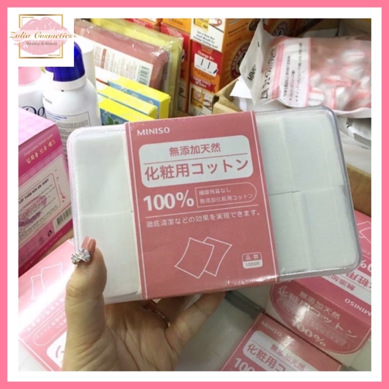 Bông Tẩy Trang Miniso Nhật 1000m