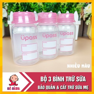 Bộ 3 bình trữ sữa Upass - 125ml