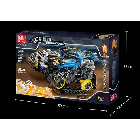 Đồ chơi Xe lắp ghép Lego technic điều khiển chạy từ xa xe đua địa hình bánh xích mould king 13032 13036