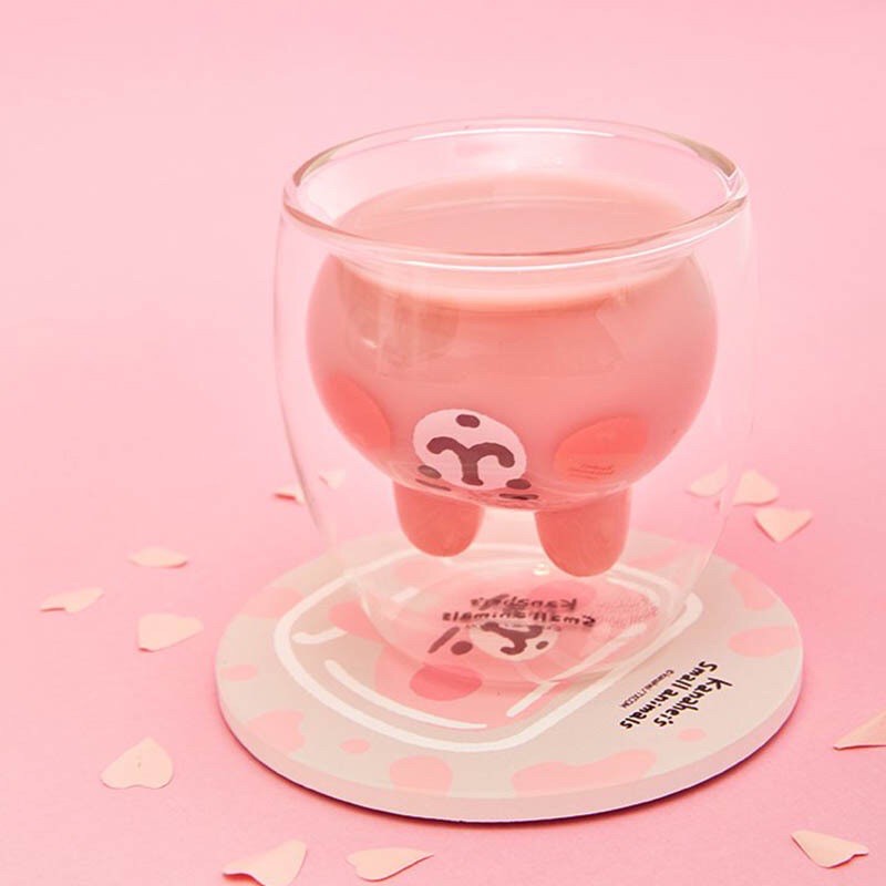 Ly thủy tinh 2 lớp hình thỏ dễ thương, order 3 tuần
