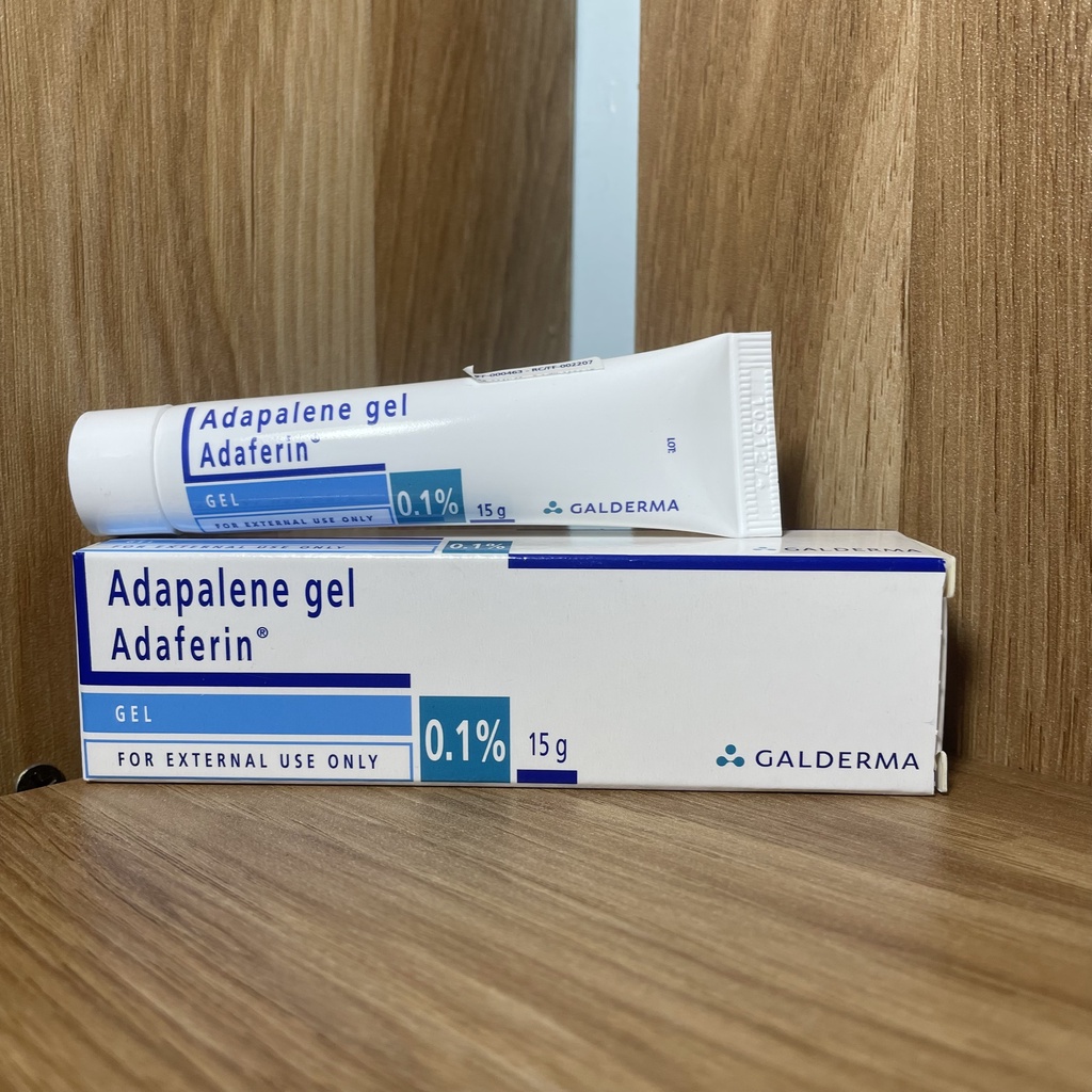 Adapalene Gel 0.1 15g  Adaferin Chính Hãng Dr.a Clinic Giúp Giảm Mụn Ẩn Mụn Trứng Cá Mụn Đầu Đen Hiệu Quả
