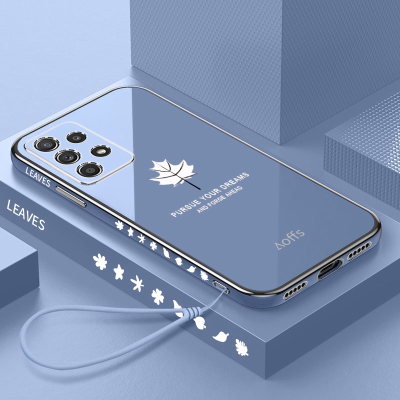Ốp điện thoại QIANZI mềm họa tiết lá phong cho Samsung A11 A12 A13 4G A13 5G A31 A30 A20 A50 A50S A30S A71 A51 4G