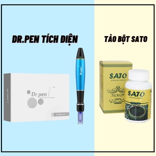 Dr pen phi kim a tích điện dùng cấy phấn trắng cấy bột tảo sato bột tảo vĩnh an hồng sâm gogo