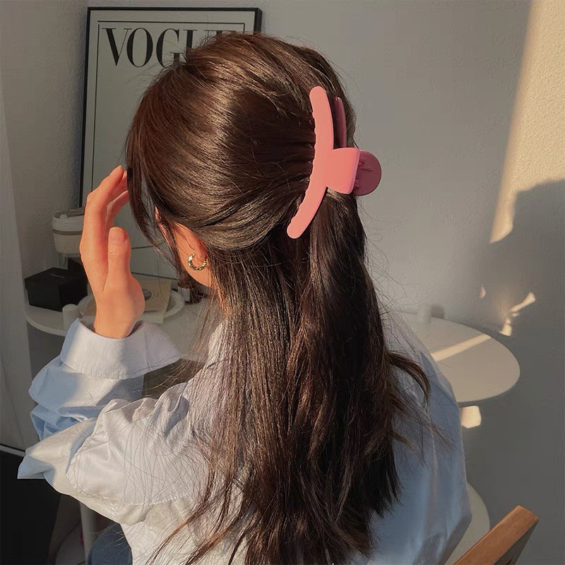 Kẹp tóc càng cua Vòng cung basic màu pastel nhẹ nhàng - dài 11cm  - Phong cách Hàn Quốc