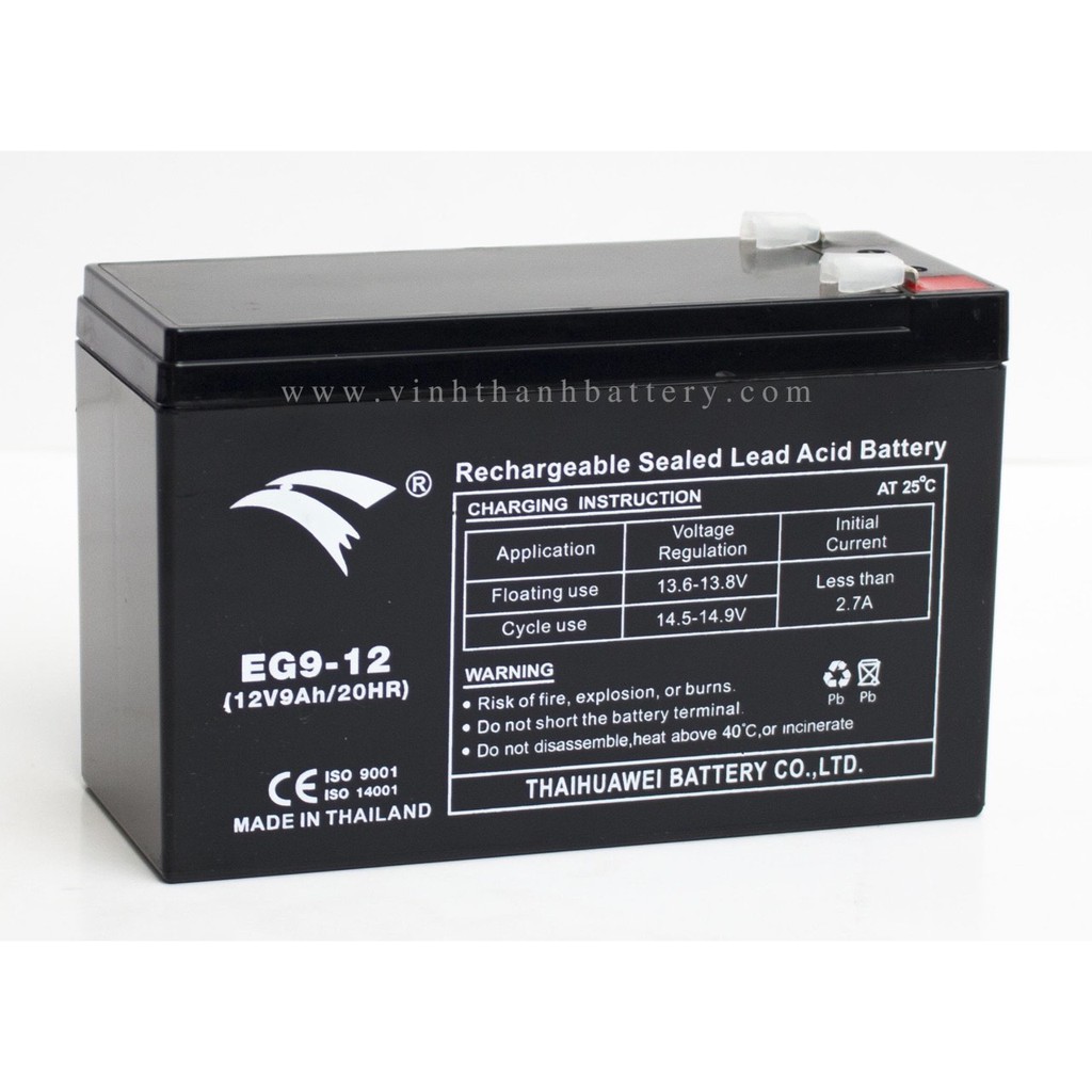 Ắc quy UPS, xe đạp điện Eagle 12V - 9Ah