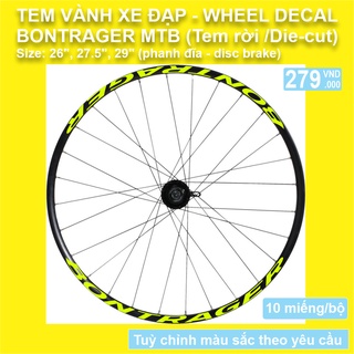Tem decal dán vành niềng bánh xe đạp địa hình bontrager | mtb wheel decal