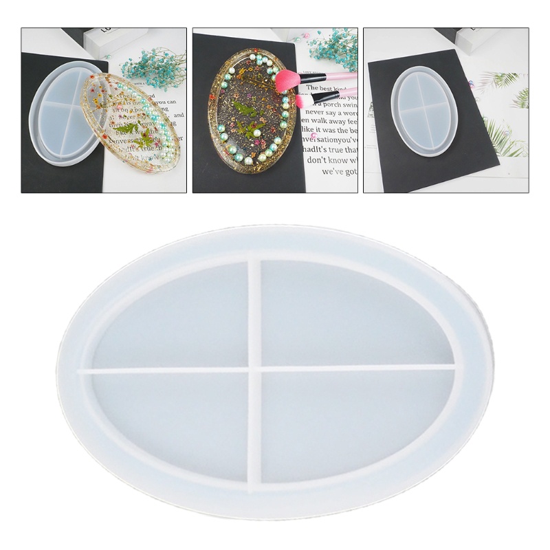 Khuôn Silicone Làm Khay Đựng Trái Cây Hình Oval Tiện Dụng Diy