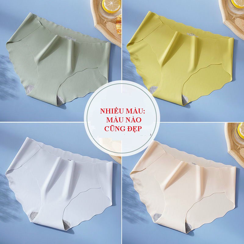Hộp 5 quần lót nữ su đúc thun lạnh không đường may kháng khuẩn mát lạnh, co giãn đàn hồi tốt