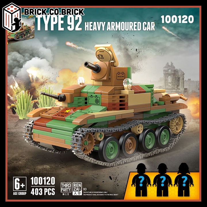Mô hình Lắp ráp Xe Tăng Type 92 Hạng Nhẹ Quân Đội Nhật WW2 Army 100120