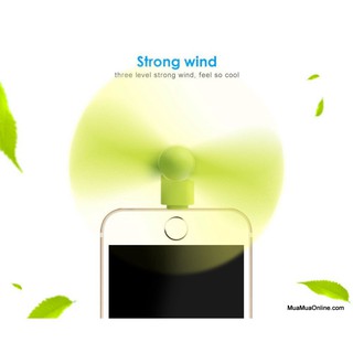 Quạt 2 Cánh Mini Cắm Nguồn Cổng Lightning