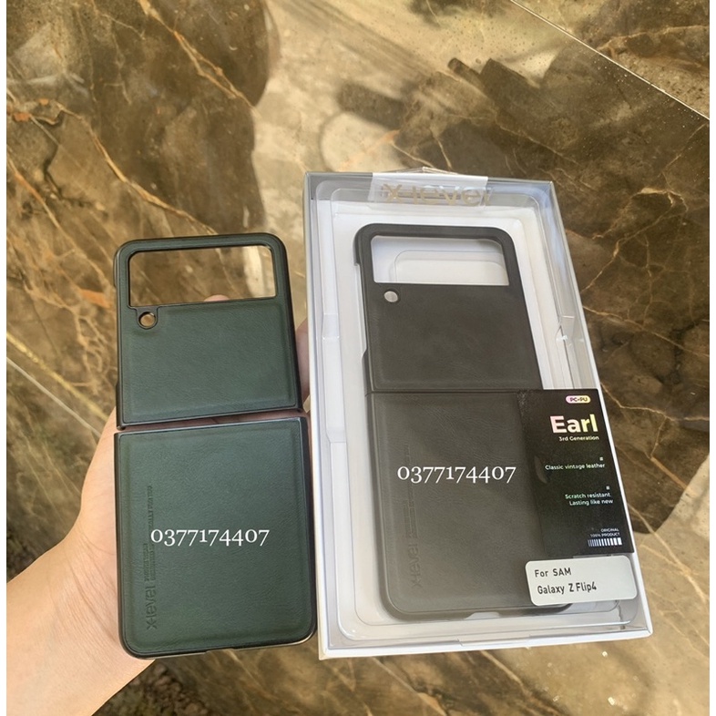 Ốp lưng X-Level da cho Samsung Z Flip 4 cao cấp chính hãng sang trọng Full Box
