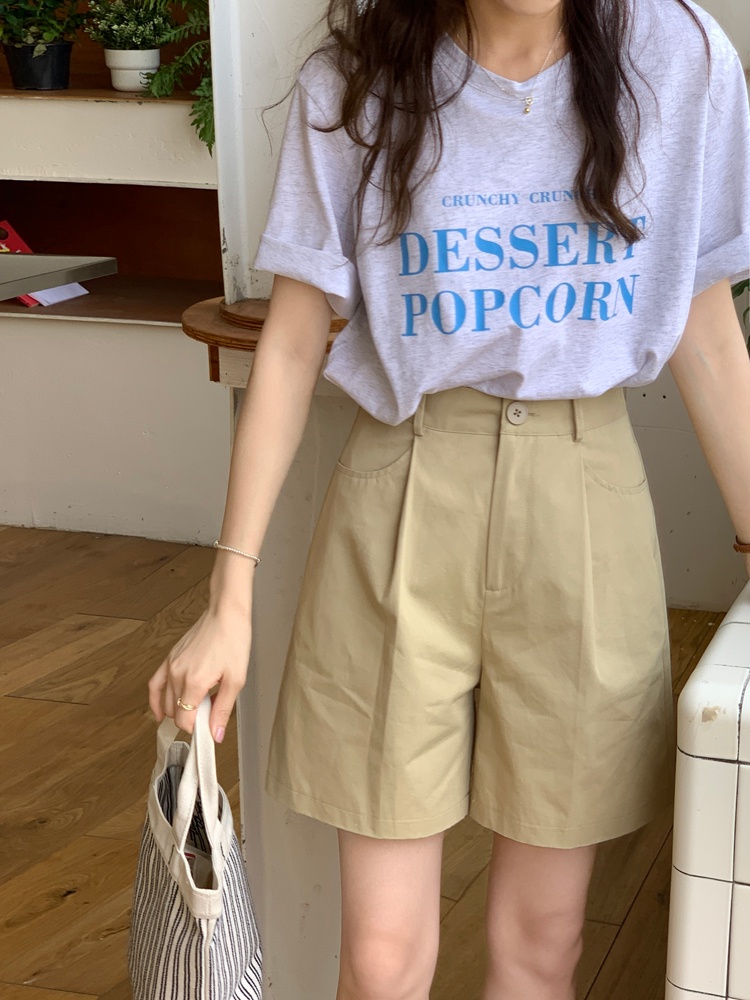 Quần Short Ống Rộng Lưng Cao Phong Cách Retro Mùa Hè 51838