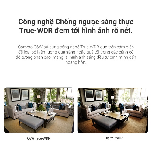 Camera WI-FI EZVIZ C6W,Trong Nhà ,4MP ,Đàm Thoại 2 Chiều,Tự Động Thu Phóng Chuyển Động