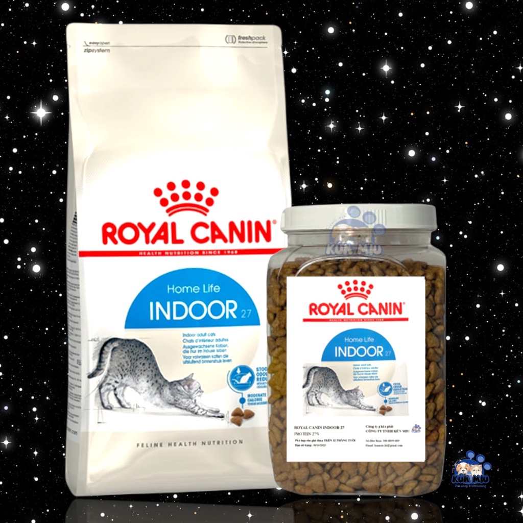 Thức ăn Pháp ít đạm dành cho mèo lớn Royal Canin Indoor