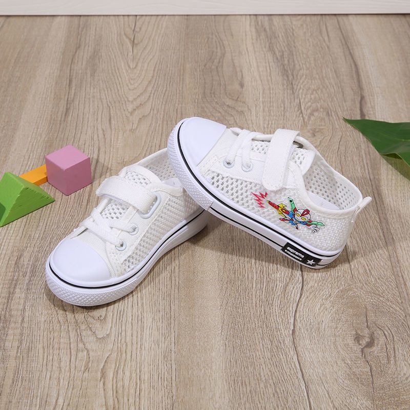 Giày Offer~Giày Vải Canvas Đế Trơn Thoáng Khí Phong Cách Hàn Quốc Phong Cách Mới Dễ Phối Đồ Cho Bé Trai Bé Gái