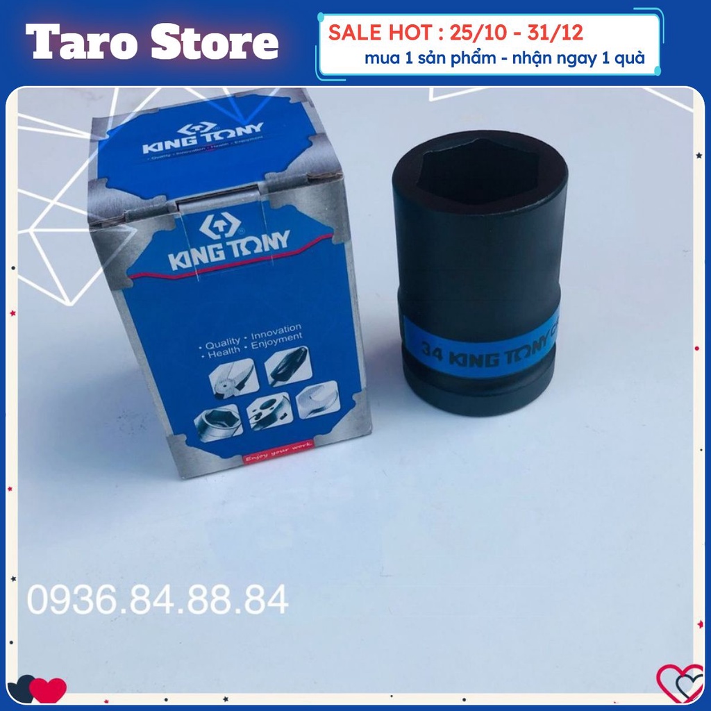 Đầu tuýp 1'' kingtony 💥FREESHIP💥 đầu khẩu kingtony 1 inch xịn
