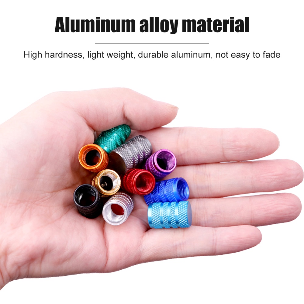 Set 4 Nắp Van Bánh Xe Hơi Bằng Hợp Kim Nhôm Chống Bụi