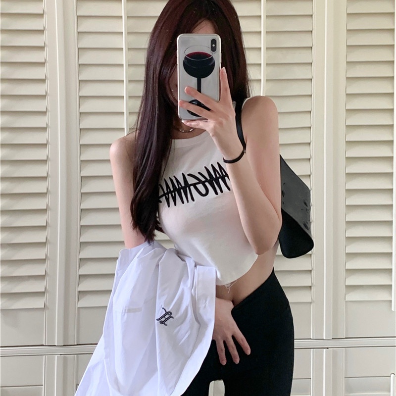 Áo Ba Lỗ Thể Thao Nữ Thêu Hoa