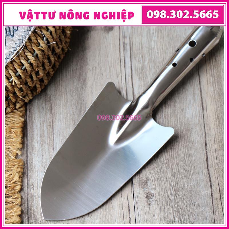 [Giá hủy diệt] bộ 2 dụng cụ làm vườn gồm XẺNG, CUỐC CÀO SỚI ĐẤT 2 trong 1 CÁN CAO SU dài 30cm tiện dụng