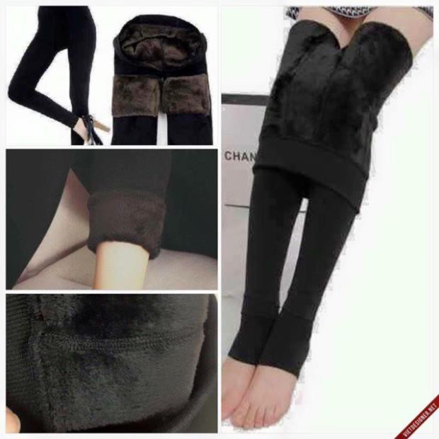 Quần Lót Lông Loại Dày Siêu Ấm - Quần Legging Lót Lông Chất Dày Mịn
