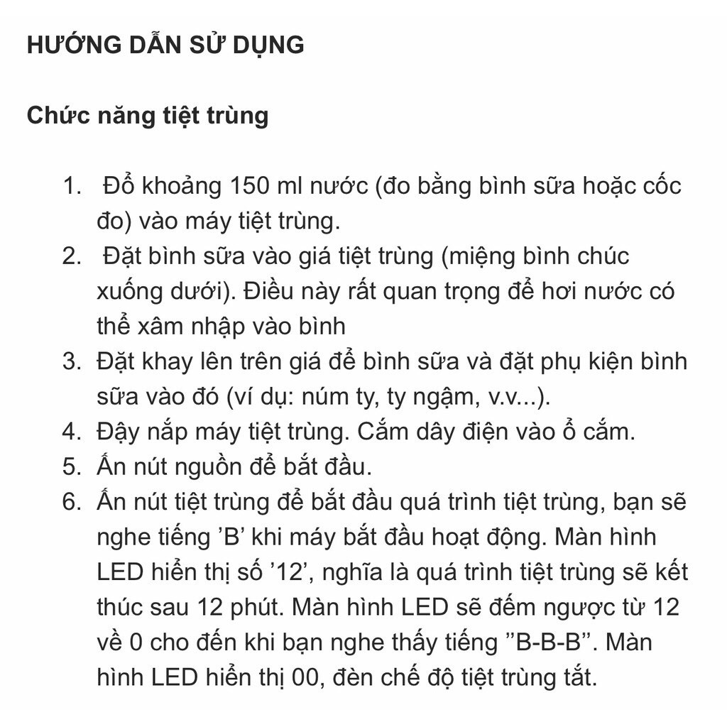 MÁY TIỆT TRÙNG SẤY KHÔ ĐIỆN TỬ 9 BÌNH FATZ BABY FB4909KM