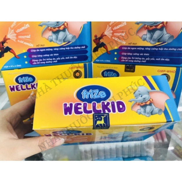 Siro ăn ngon Wellkid frize  - Vitamin Tổng Hợp Cho Bé, giúp ăn ngon miệng tăng cường sức khỏe Hộp 20 Ống