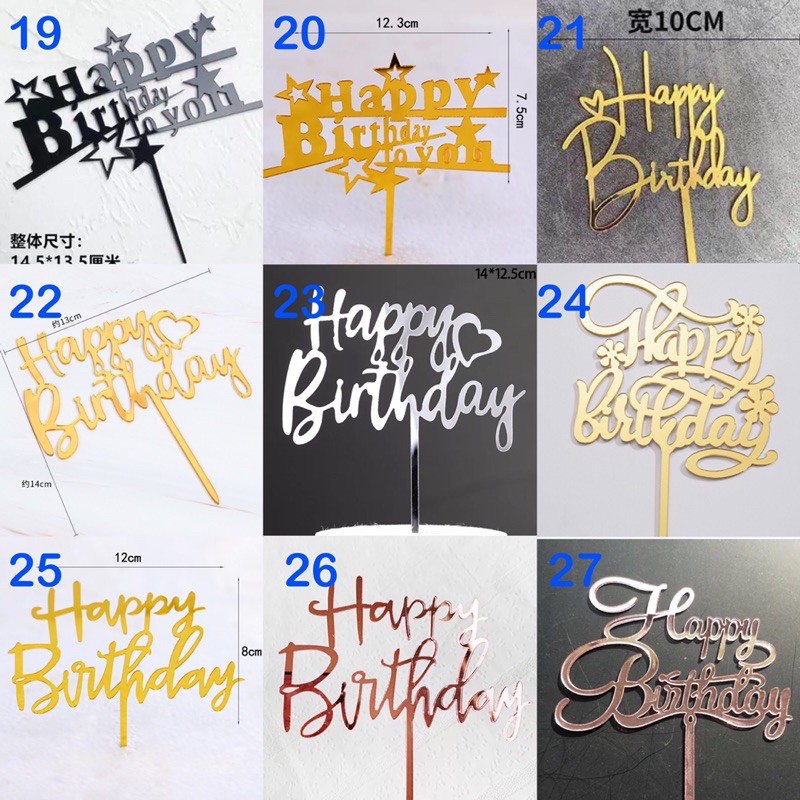 ️ happy birthday Sign Cake Topper