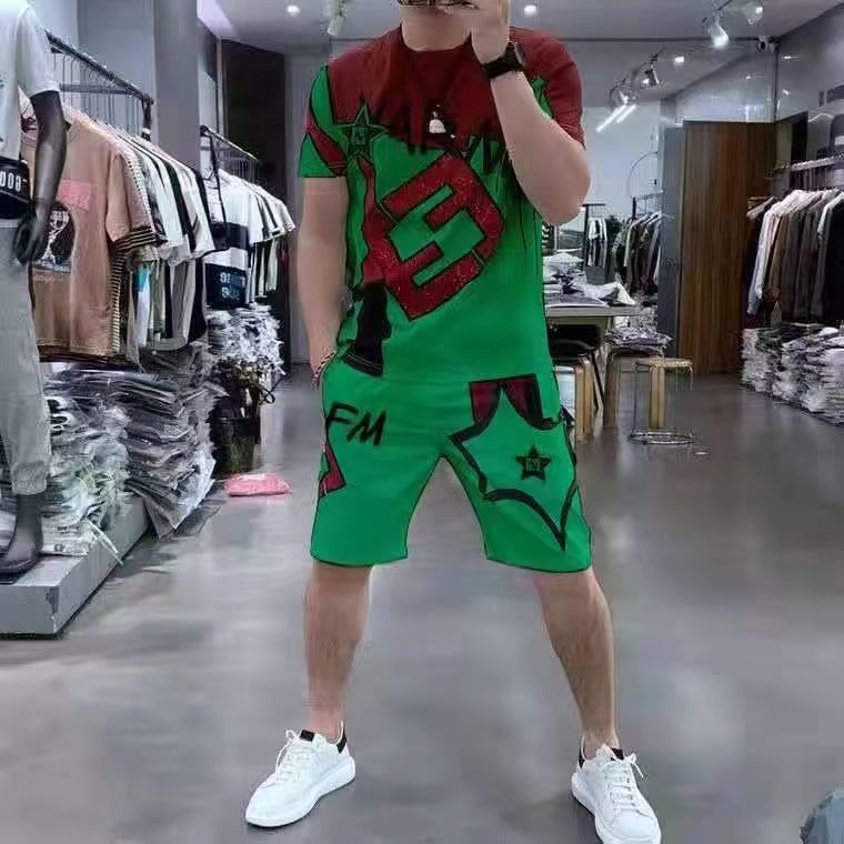 Bộ Đồ Ngắn Tay Bằng Lụa Mát Phong Cách Âu Mỹ Dành Cho Nam