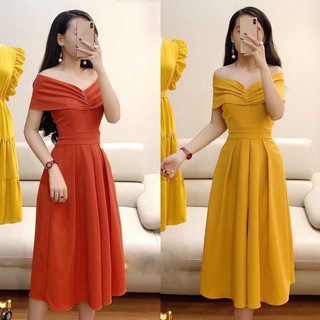 [MÃ SST12381 GIẢM 20K ĐƠN 0Đ] Đầm Xòe Hở Vai Hot