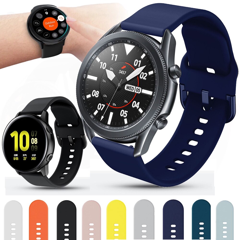 Dây Đeo 22mm 20mm Cho Đồng Hồ Thông Minh Samsung Galaxy Watch Active 2 40 / 44mm 3 41 / 45mm