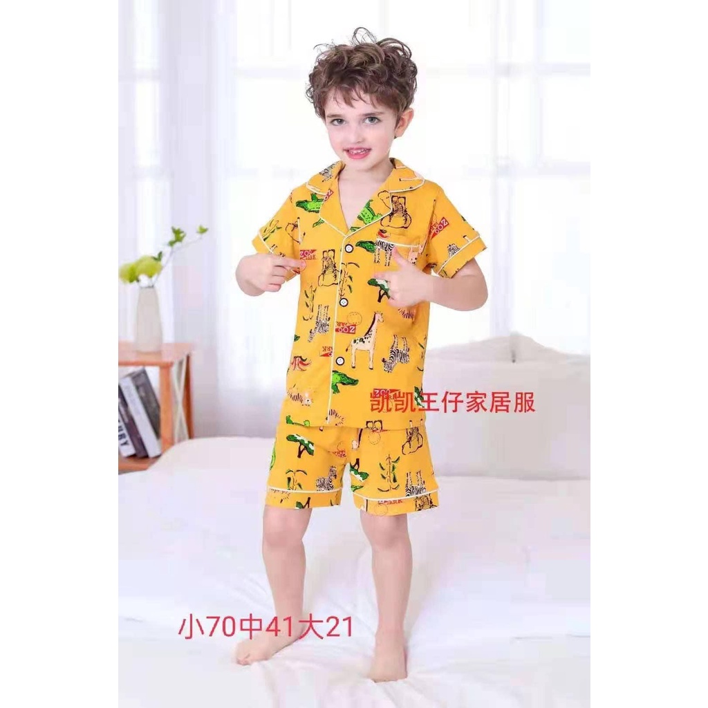 (chọn mẫu BT 26-33kg) Đồ bộ Pijama xuất hàn Kaikai size đại cho bé trai – Cotton 4 chiều