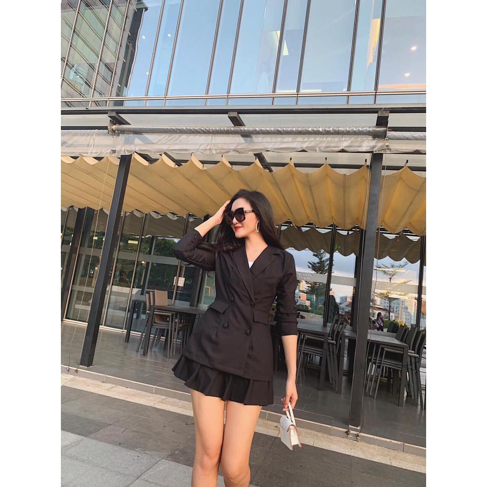 Set đồ VEST chân váy có quần kèm áo trong - Hàng cao cấp siêu dễ thương và quyến rũ với phong cách châu âu