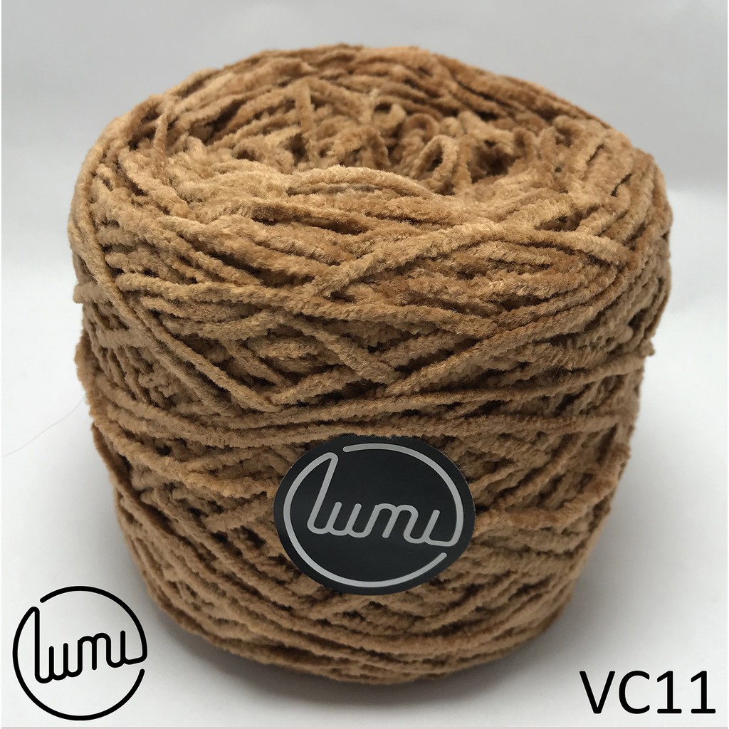 Lumi VC09-VC12 Len Nhung Cotton Sợi Lớn 3mm Siêu Mêm, Đan Móc Áo Cardigan, Chăn, Thảm , Thú Bông 100gr